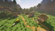 A village in the plains biome (Image via Minecraft)